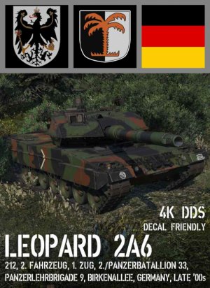 豹2A6 伯肯纳利第9装甲旅第33装甲营00年涂装
