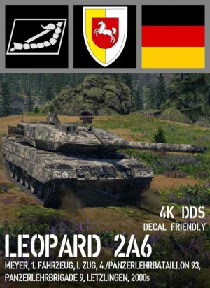 豹2A6 00年莱兹林根9装甲旅涂装